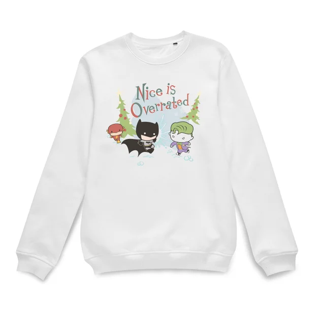 DC Nice Is Overrated Christmas Jumper - White