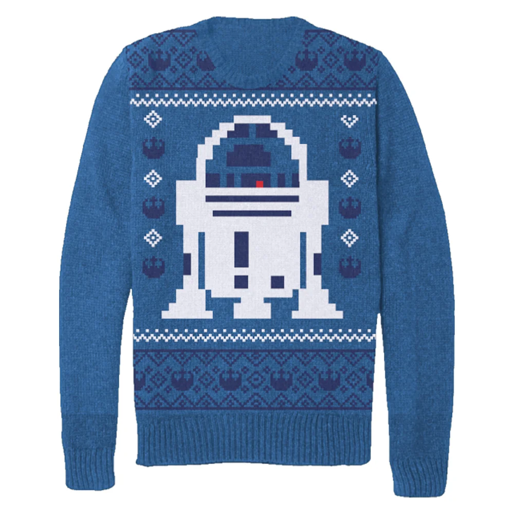 Star Wars Men's Christmas R2-D2 Knitted Jumper - Blue - S Image 1