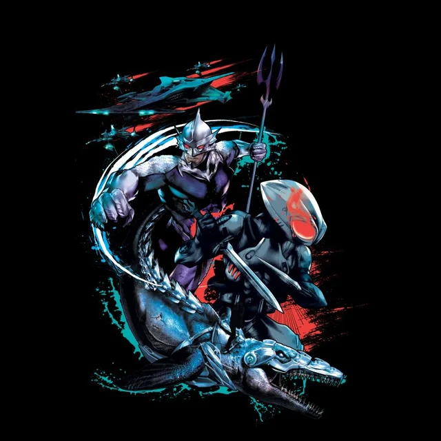 Aquaman Black Manta & Ocean Master Men's T-Shirt - Black