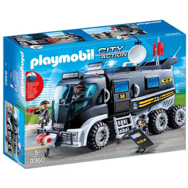 Playmobil City Action SWAT Truck with Working Lights and Sound (9360)