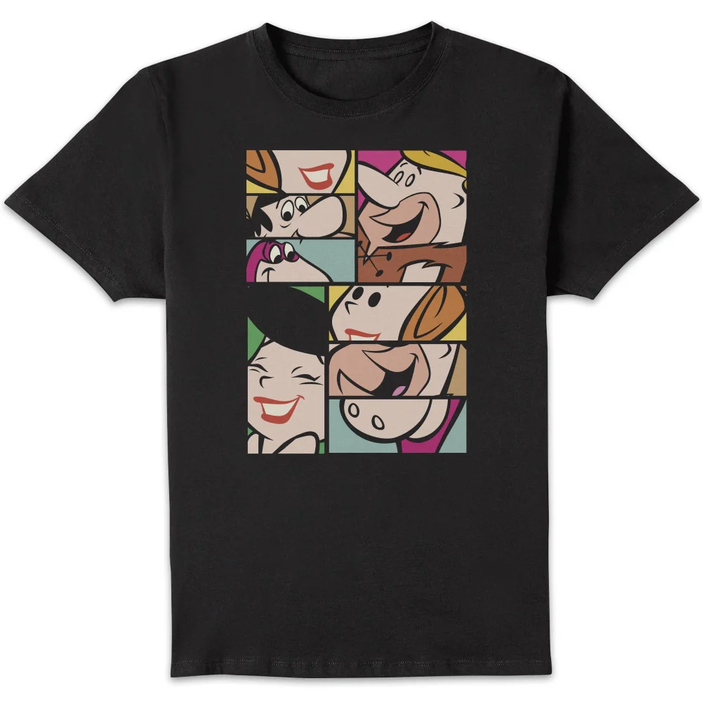 The Flintstones Cartoon Squares Men's T-Shirt - Black - S Image 1