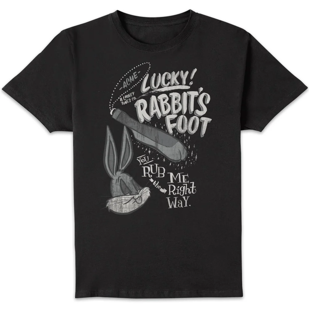 Looney Tunes ACME Lucky Rabbits Foot Men's T-Shirt - Black - S Image 1