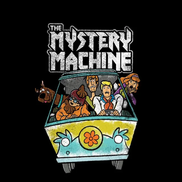 Scooby Doo Mystery Machine Heavy Metal Men's T-Shirt - Black