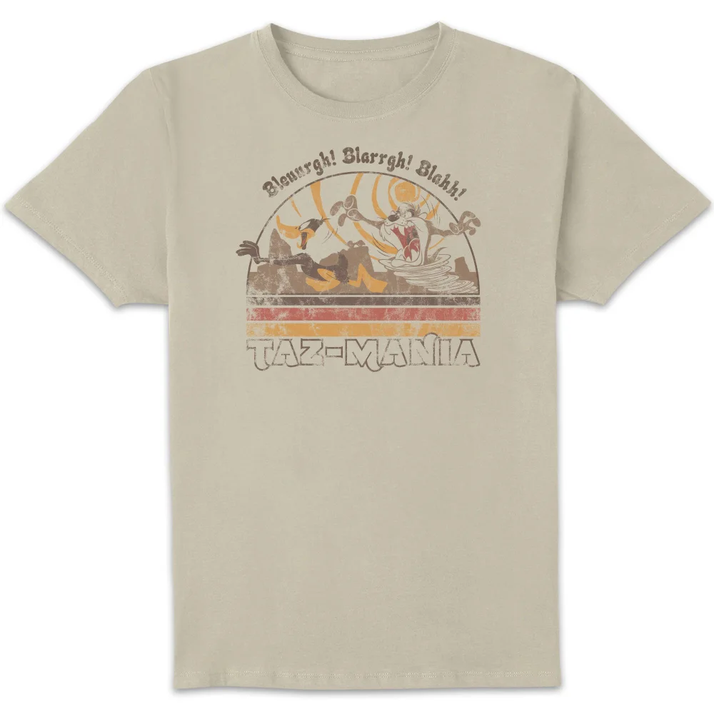 Looney Tunes Kaboom Collection Taz-Mania Men's T-Shirt - Stone Wash- Cream - M Image 1