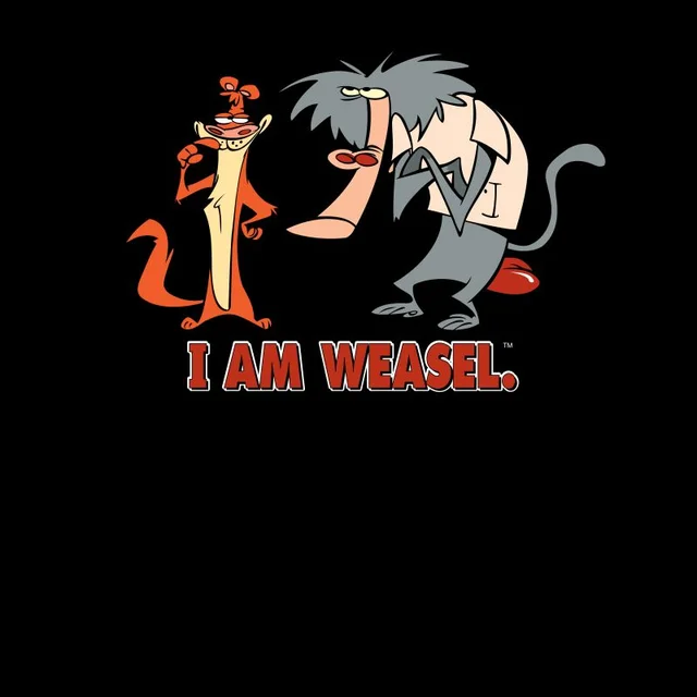 I Am Weasel Characters Men's T-Shirt - Black