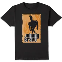 Johnny Bravo Fire Men's T-Shirt - Black