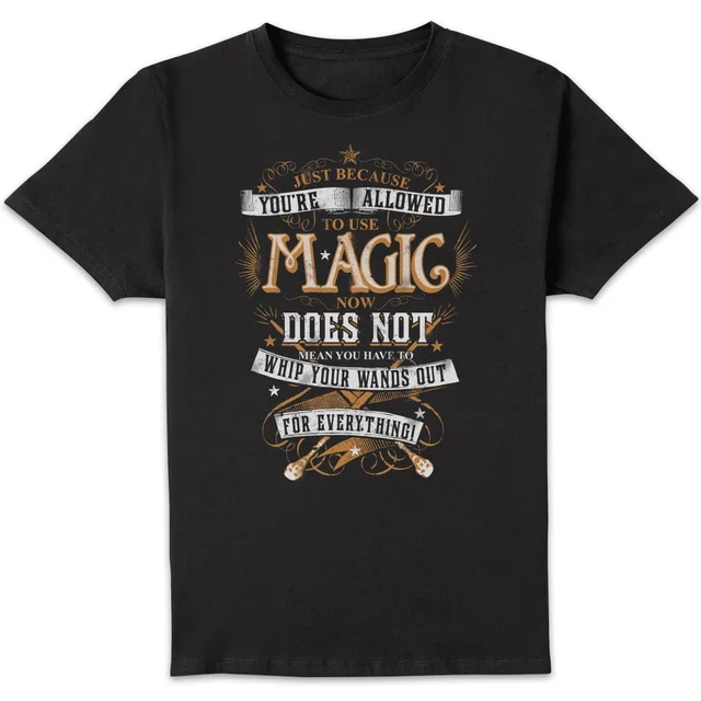 Harry Potter Whip Your Wands Out Men's T-Shirt - Black