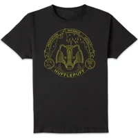 Harry Potter Hufflepuff Badger Badge Men's T-Shirt - Black