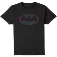 Justice League Batman Retro Grid Logo Men's T-Shirt - Black - undefined undefined