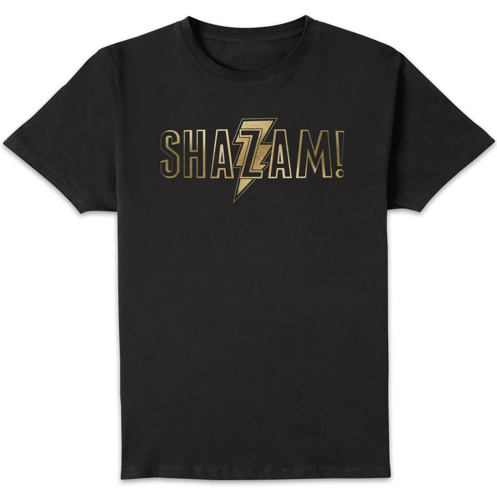 Shazam Gold Logo Men's T-Shirt - Black - S Image 1