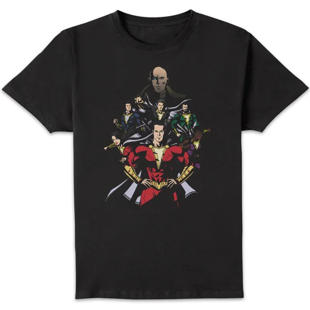 Shazam Team Up Men's T-Shirt - Black