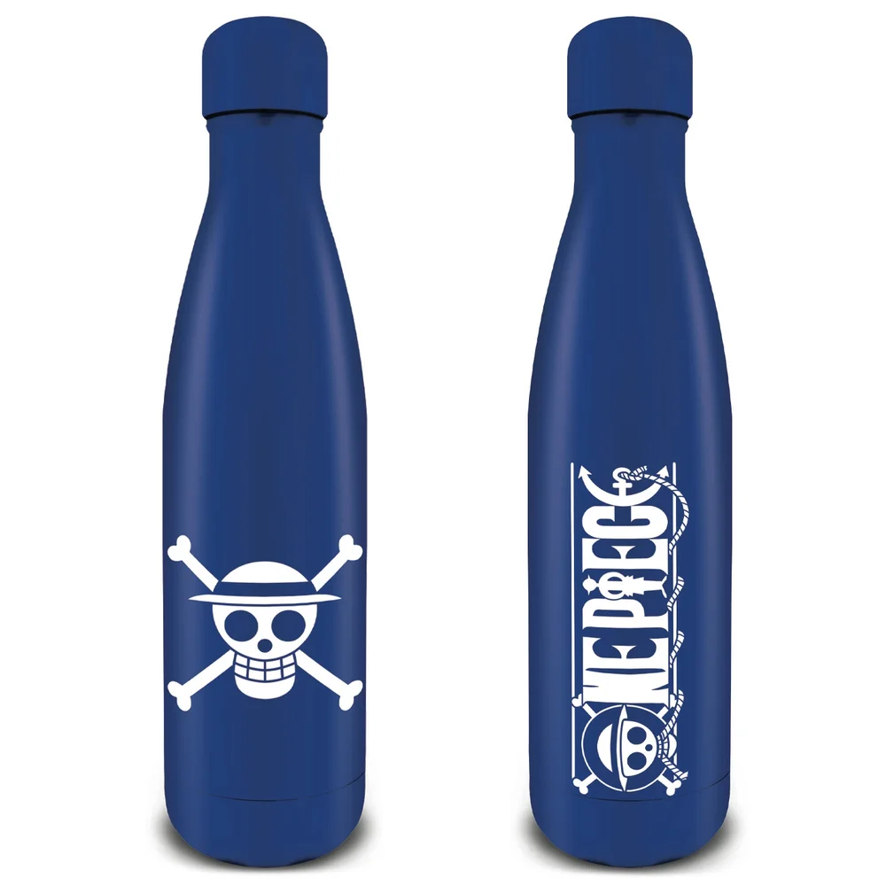 One Piece Straw Hat Pirates Emblem Metal Drinks Bottle Image 1