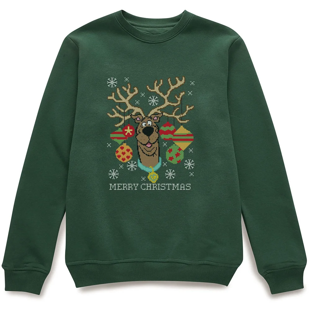 Scooby Doo Christmas Jumper - Forest Green - S Image 1