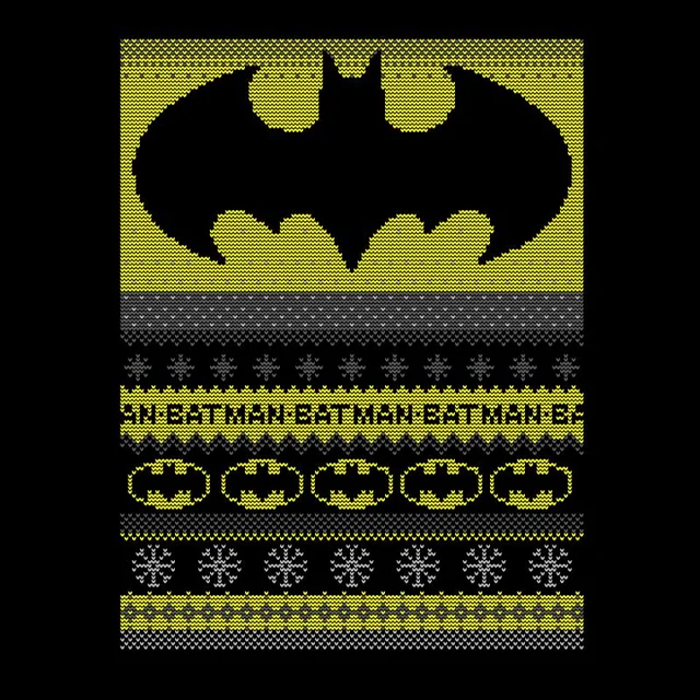 DC Comics Batman Men's Christmas T-Shirt in Black