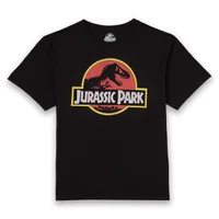 Classic Jurassic Park Logo Men's T-Shirt - Black - undefined undefined