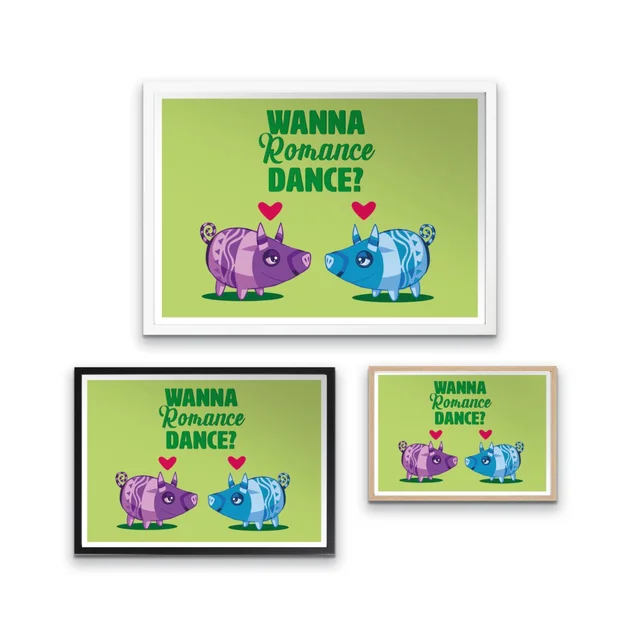 Viva Piñata Wanna Romance Dance Pig Art Print Giclee Art Print