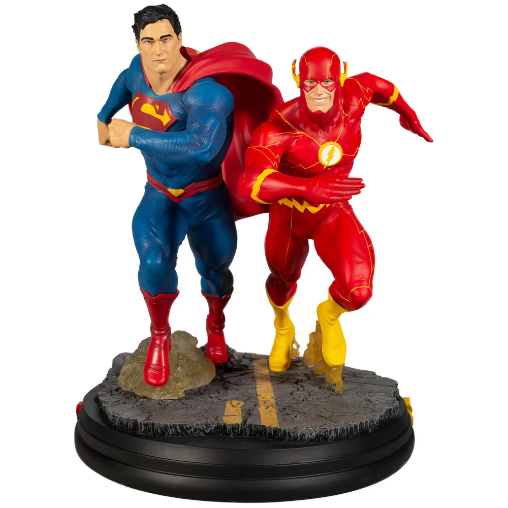 DC Direct DC Gallery Statue - Superman Vs Flash Racing (2nd Edition) Image 1