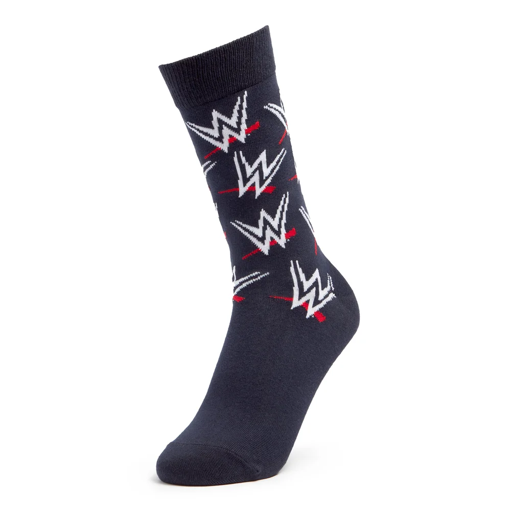 Men's WWE Logo Socks - Navy - UK 4-7.5 Image 1