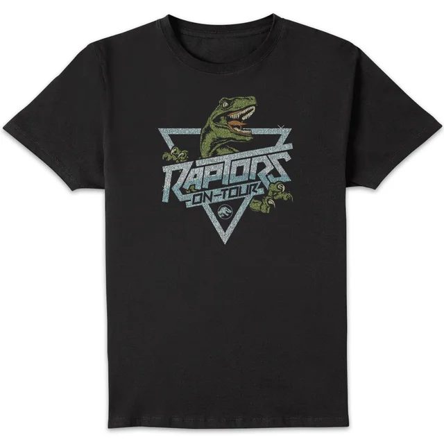 Jurassic Park Raptors On Tour Stroke Men's T-Shirt - Black