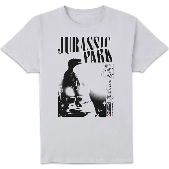 Jurassic Park Isla Nublar Punk Men's T-Shirt - White