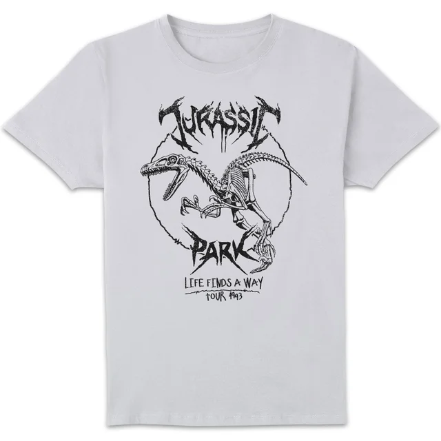 Jurassic Park Raptor Drawn Men's T-Shirt - White