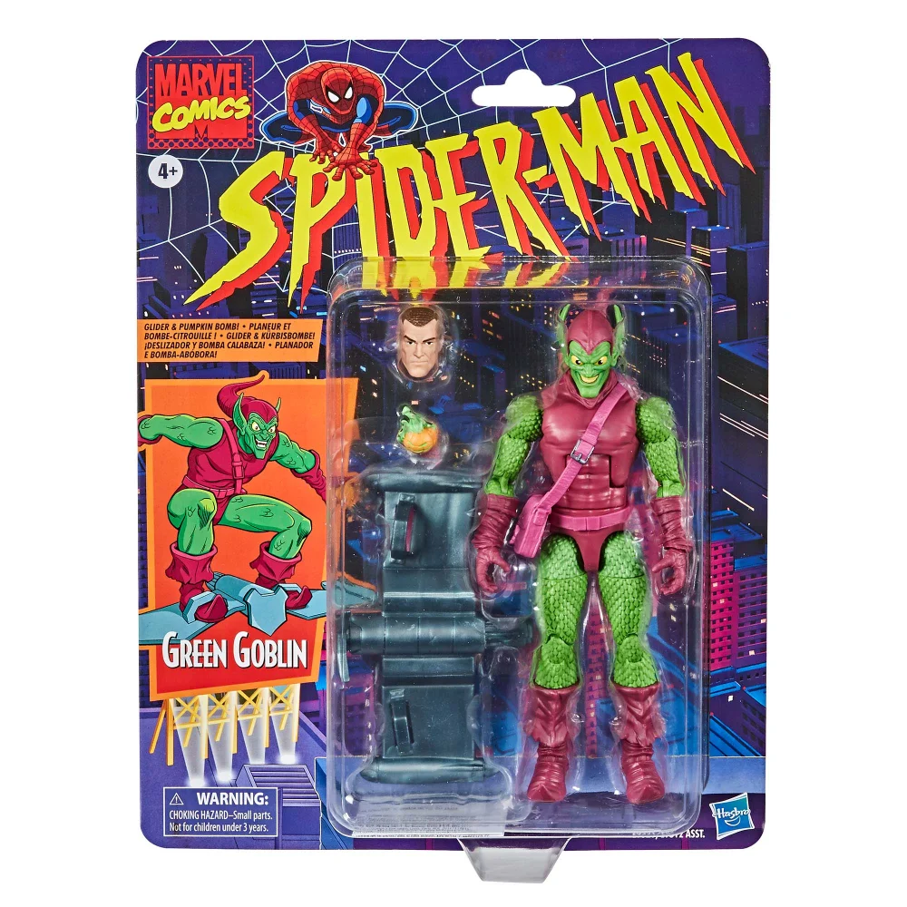 Hasbro Marvel Legends Series Green Goblin, Retro Spider-Man Comics Collectible Action Figure Image 1