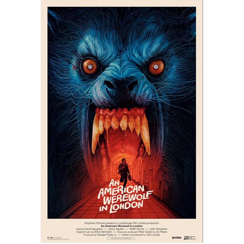 An American Werewolf In London 24 x 36 Screenprint by Gabz – Main Edition Image 1