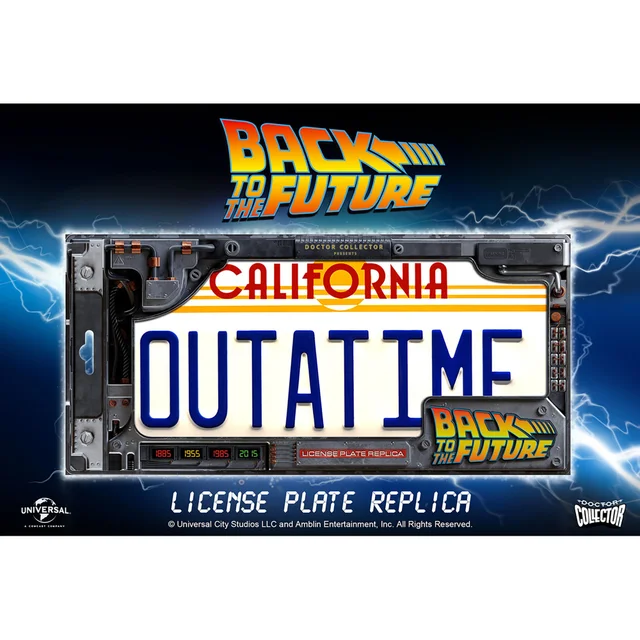 Doctor Collector Back to the Future Outatime License Plate Replica