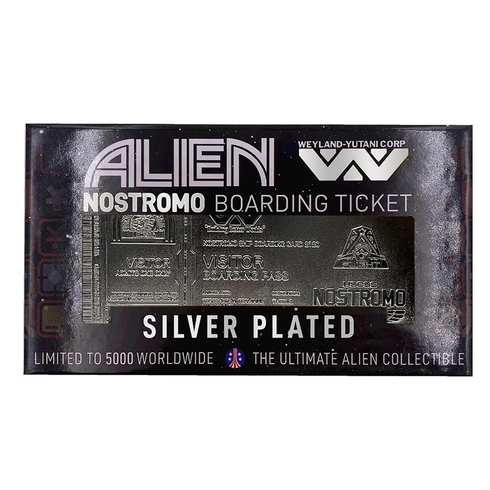 Alien Silver Plated Limited Edition Nostromo Boarding Ticket Image 1