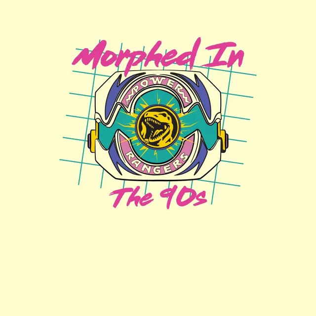 Power Rangers Morphed Into 90's Unisex T-Shirt - White Vintage Wash