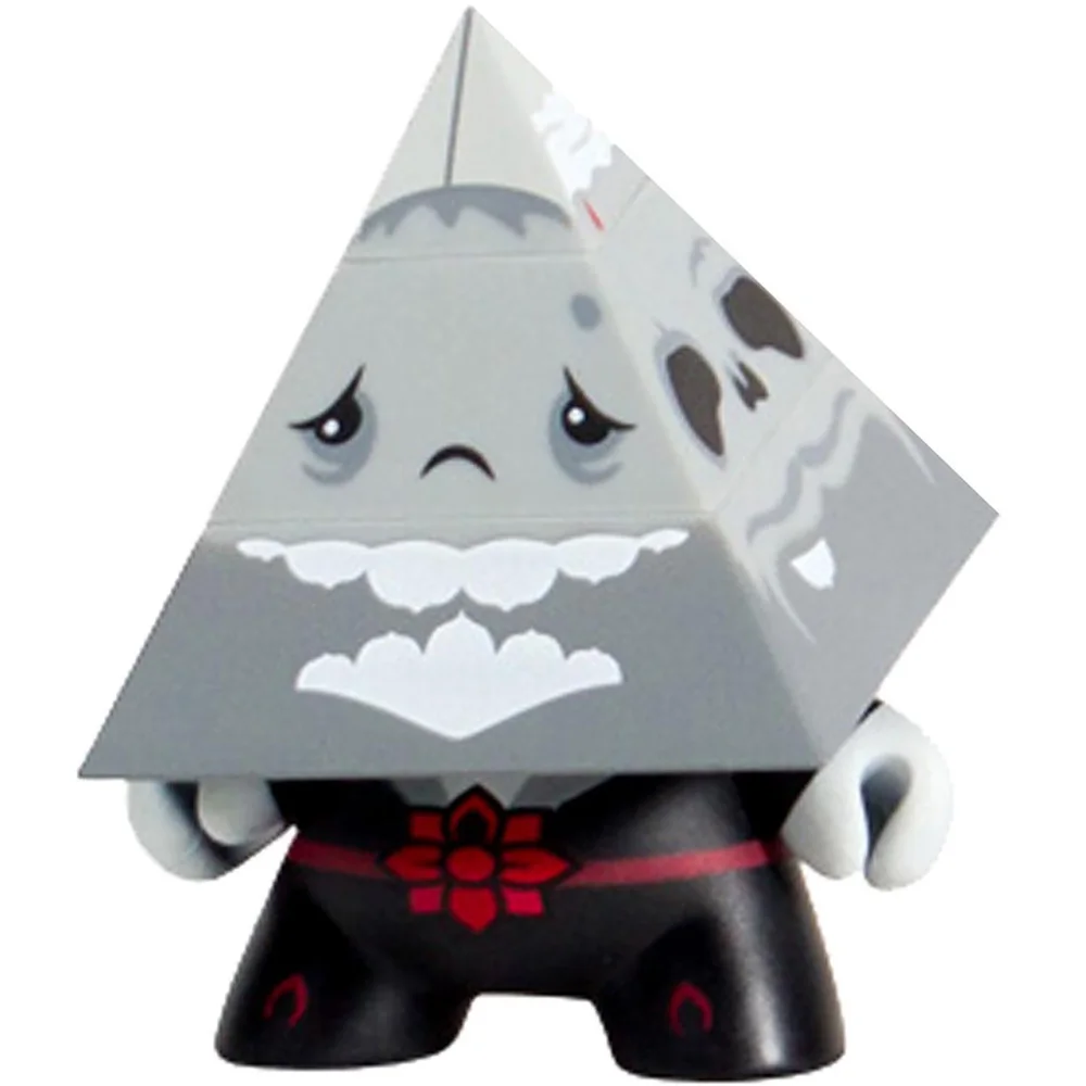 Kidrobot Pyramidun Dunny 3 Inch Gray Image 1