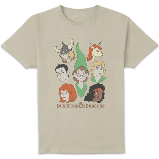 Dungeons & Dragons D&D Cartoon The Party Unisex T-Shirt - White Vintage Wash