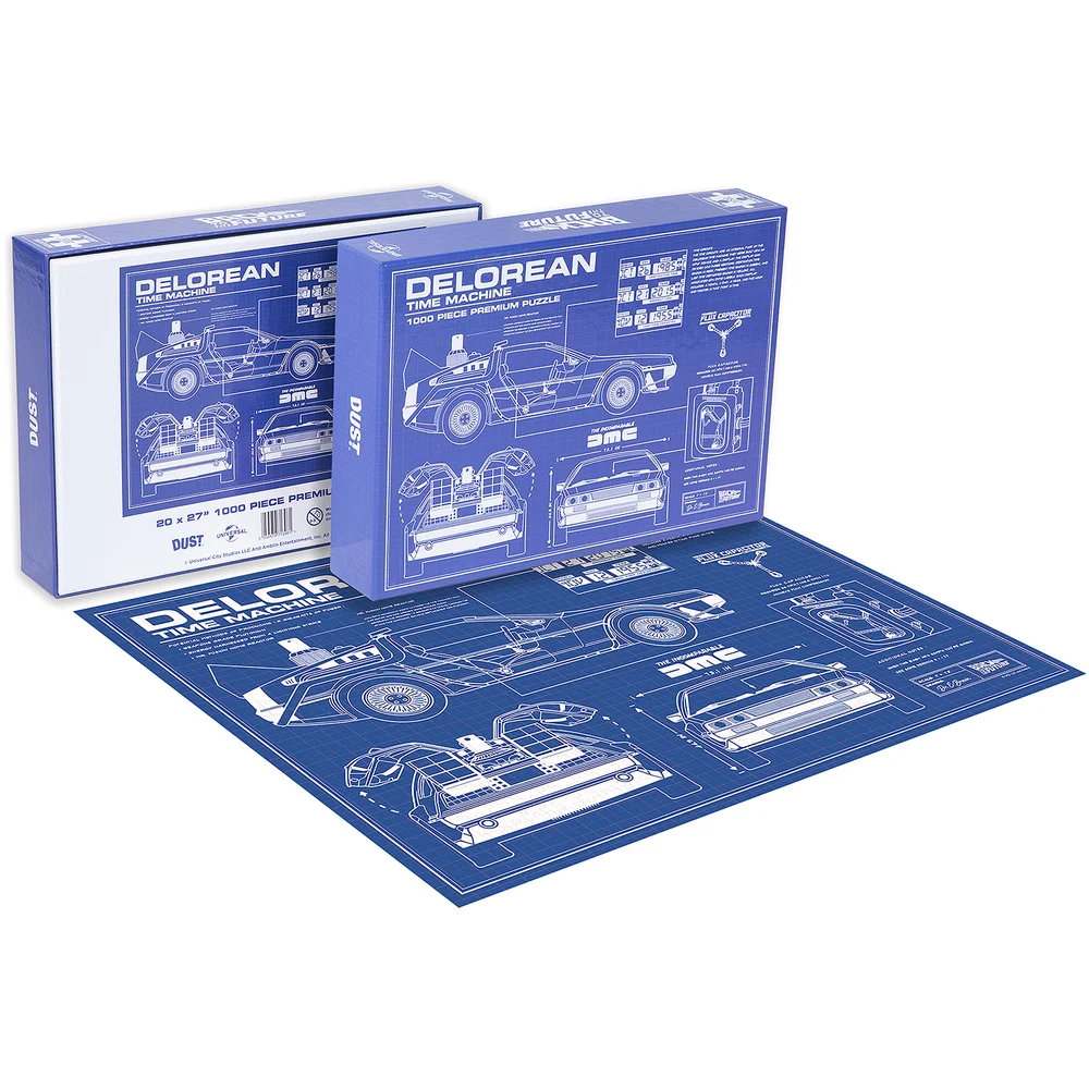 Back To The Future DeLorean Schematic 1000pc Puzzle - Zavvi Exclusive Image 1