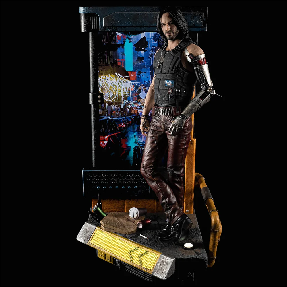 PureArts CyberPunk 2077 1/4 Scale Statue - Johnny Silverhand (Comes with LCD Screen and Inbuilt Stereo Speakers) Image 1