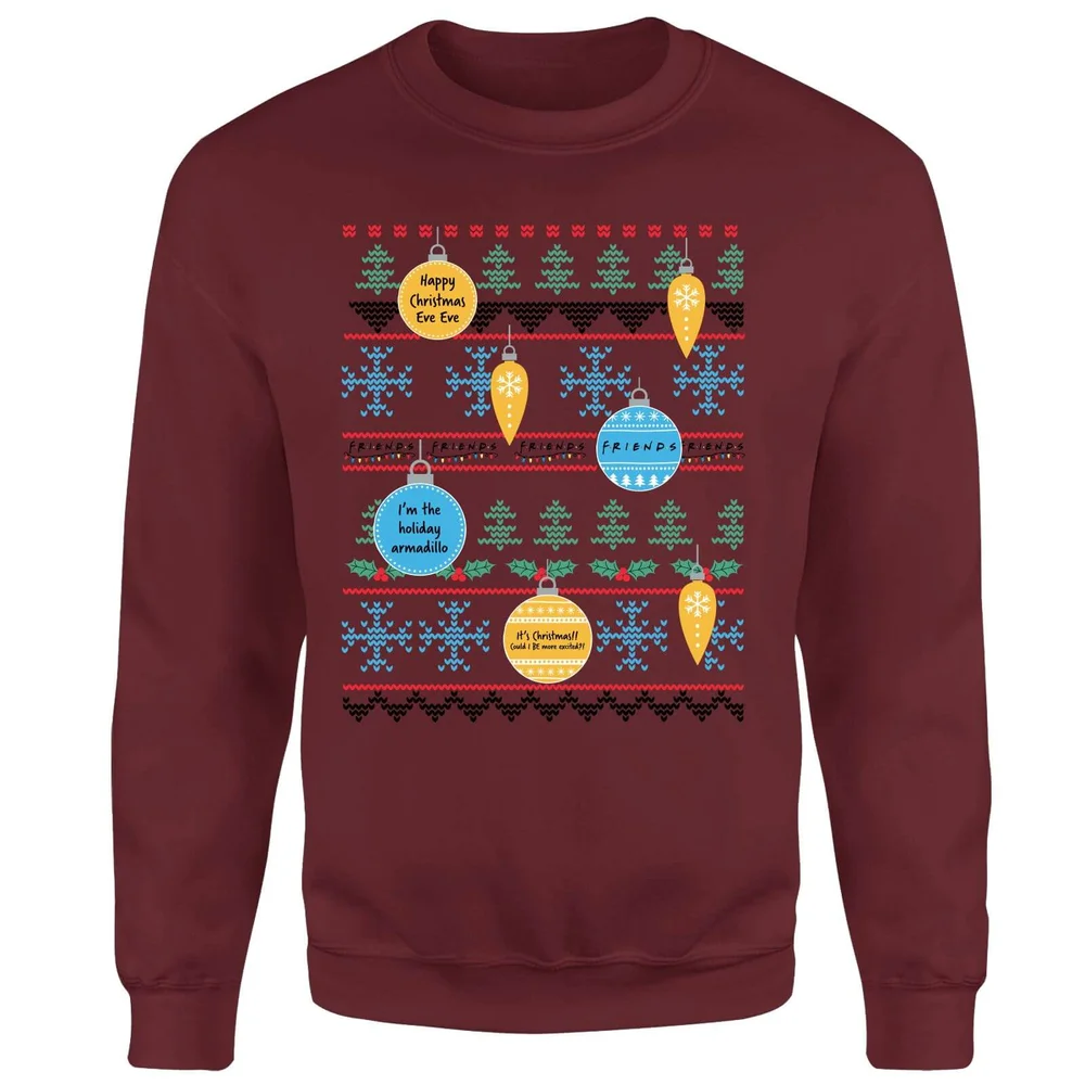 Friends Baubles Sweatshirt - Burgundy - S Image 1