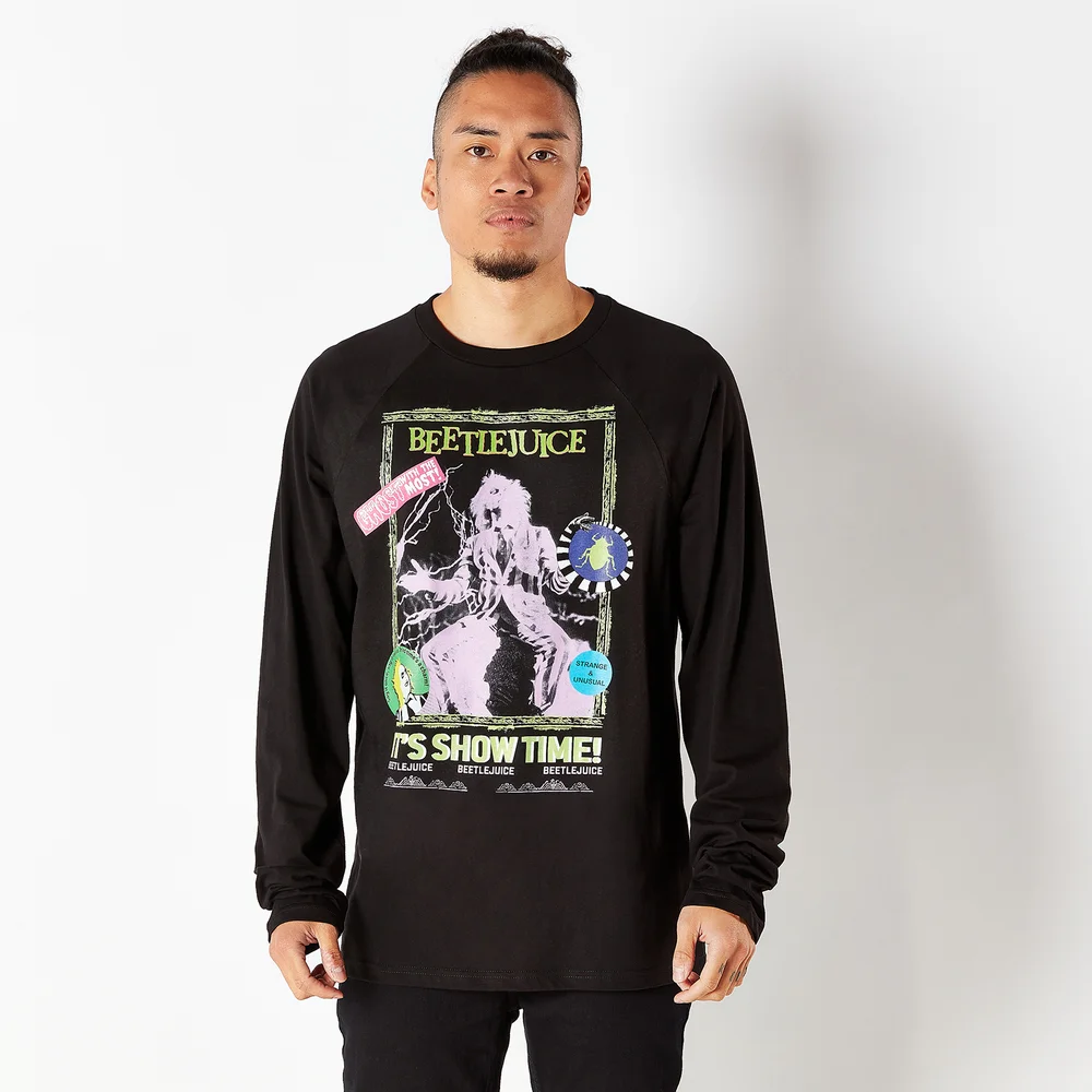 Beetlejuice Retro Cover Unisex Long Sleeved T-Shirt - Black - XS Image 1