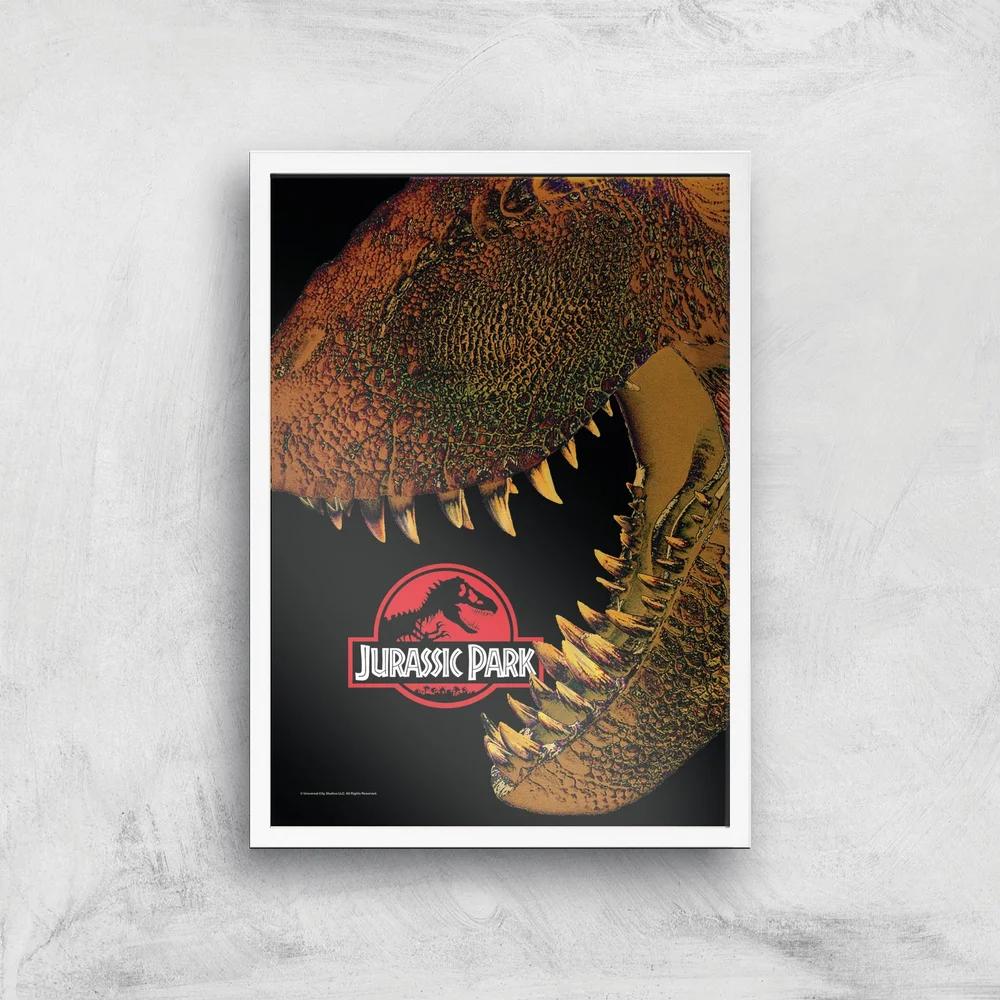 Jurassic Park Giclee Art Print - A2 - White Frame Image 1