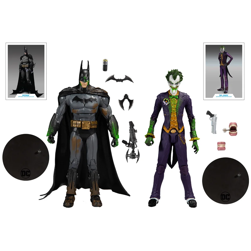 McFarlane DC Gaming Multipack - Arkham Batman Vs. Arkham Joker Action Figure Image 1