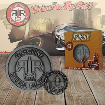 DUST! Fallout Limited Edition Red Rocket Collector's Medallion and Coin Set - Zavvi Exclusive