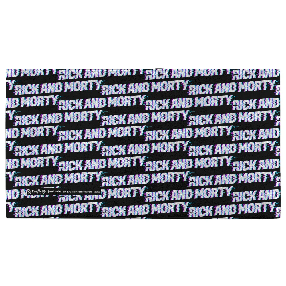 Rick and Morty Logo Pattern - Fitness Towel Image 1
