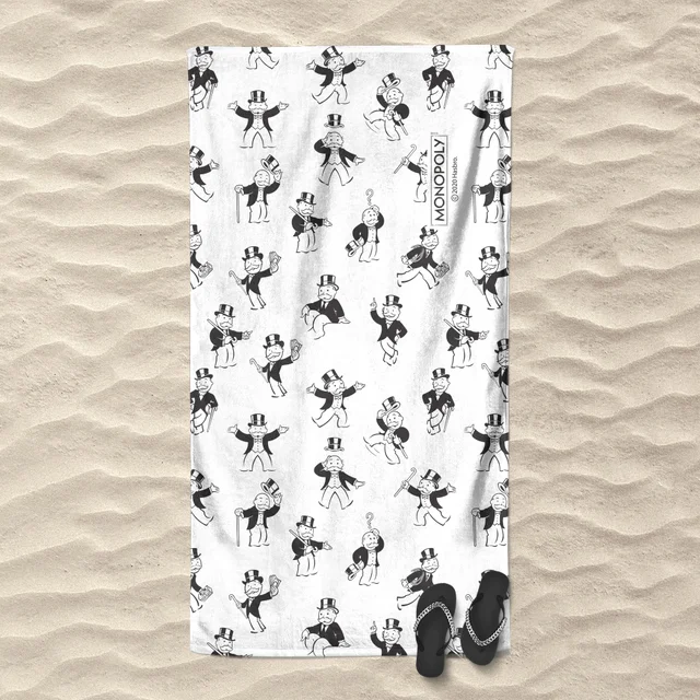 Monopoly Man Pattern Beach Towel