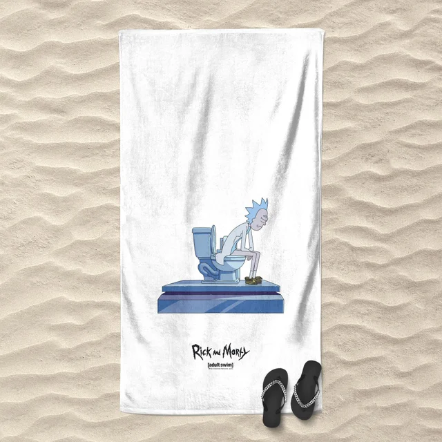 Rick and Morty King Of Shit Toilet Beach Towel