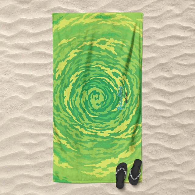 Rick and Morty Portal All Over Pattern Beach Towel