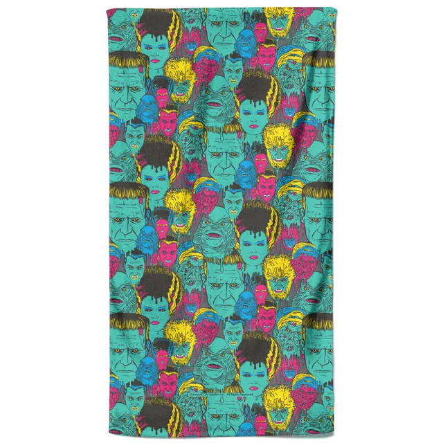 Universal Monsters Frankenstein Mixed Pattern Beach Towel