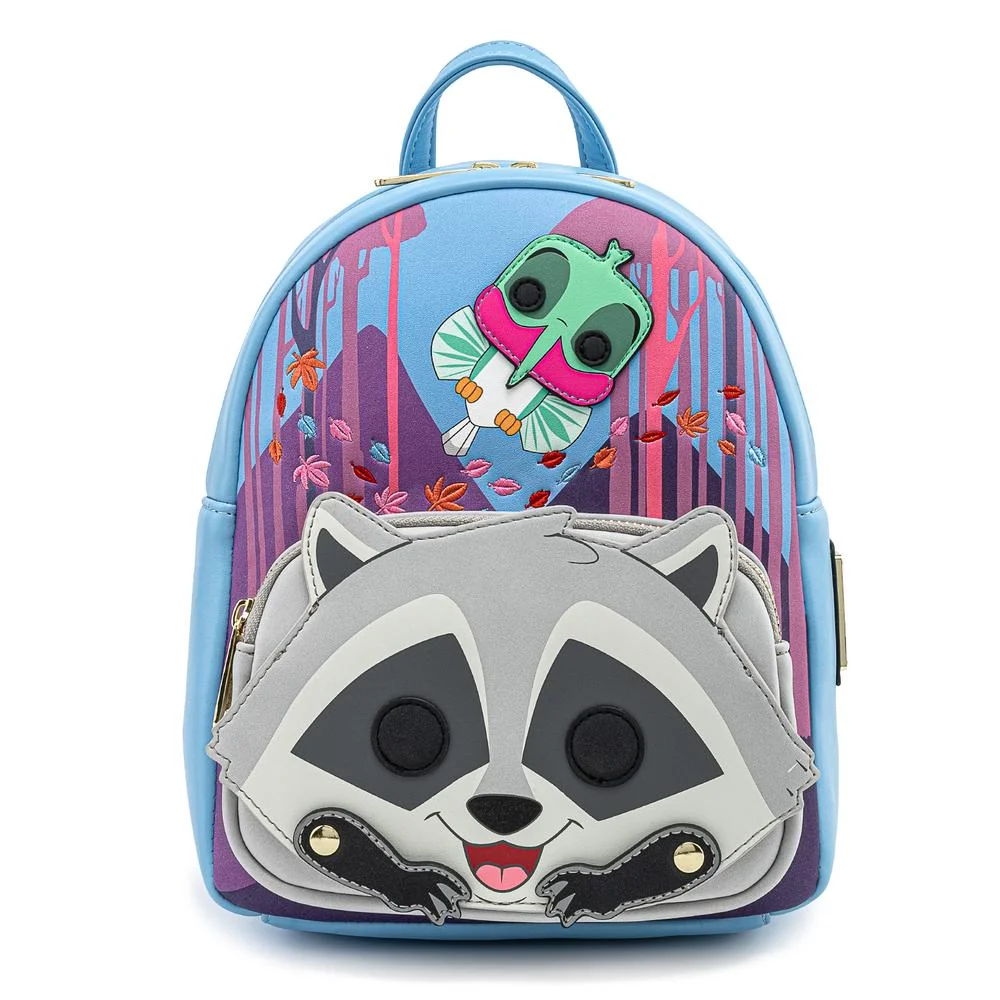 Pop By Loungefly Disney Pocahontas Meeko Flit Earthday Cosplay Mini Backpack Image 1