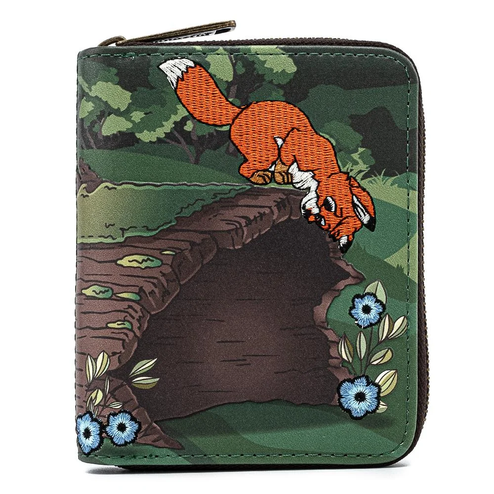 Loungefly Disney Fox and Hound Copper Todd Zip Around Wallet Image 1