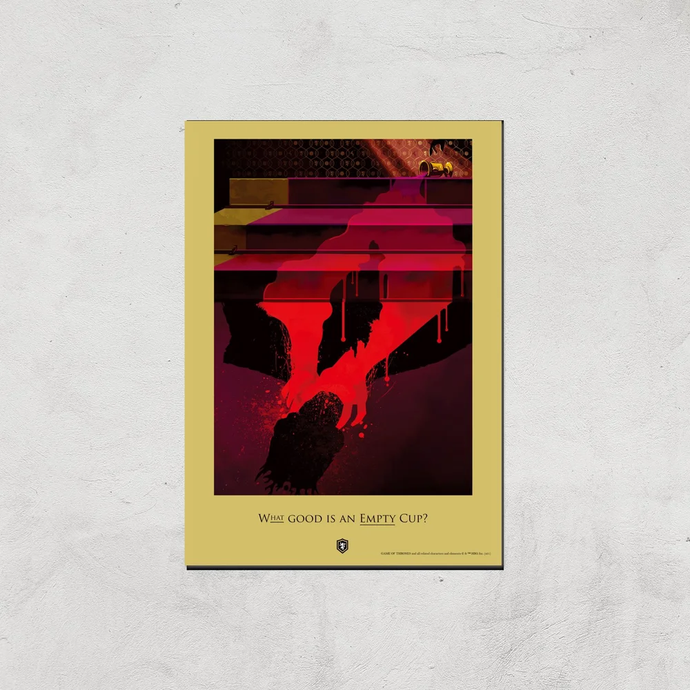 Game of Thrones Empty Cup Giclee Art Print - A4 - Print Only Image 1
