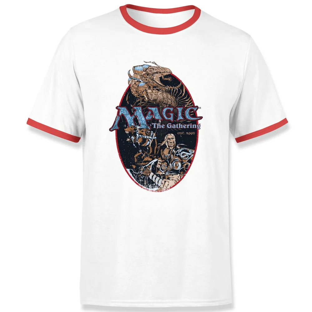 Magic: the Gathering Est. 1993 Unisex Ringer T-Shirt - White / Red - S Image 1