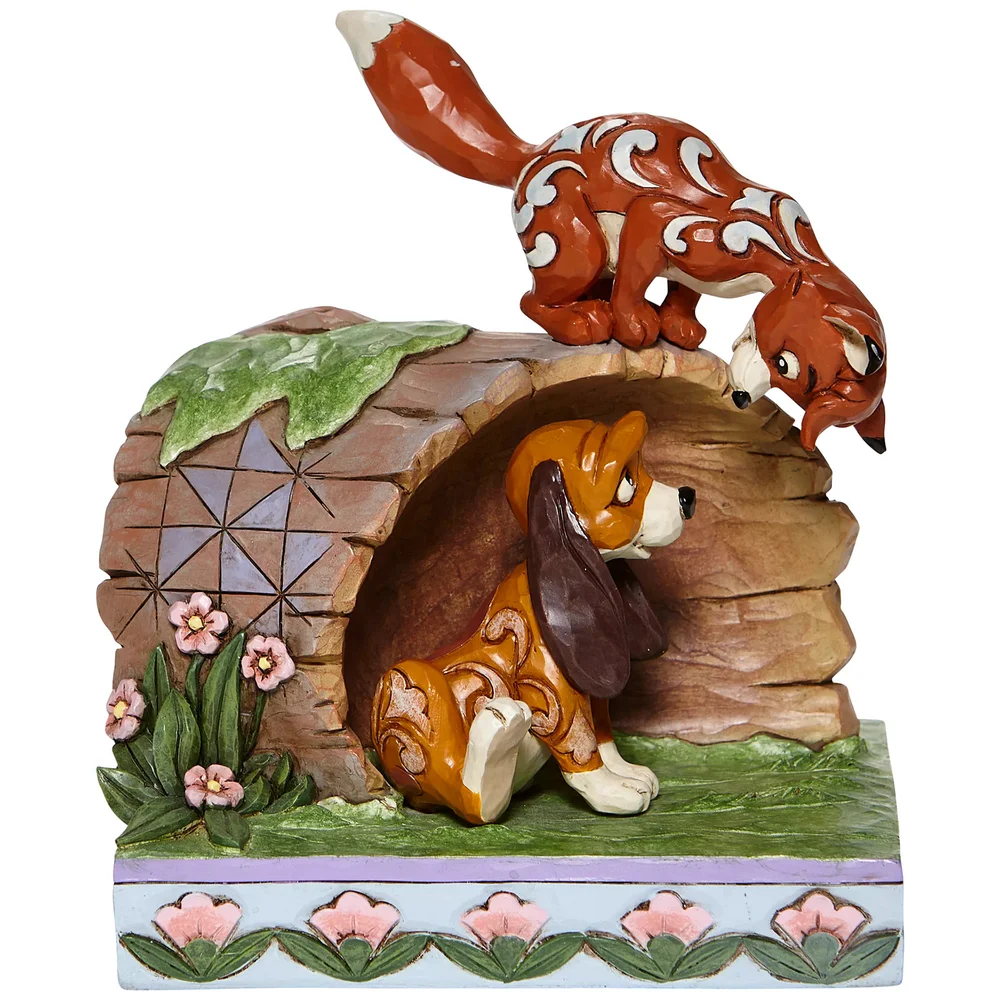 Disney Fox and Hound On Log Figurine Image 1