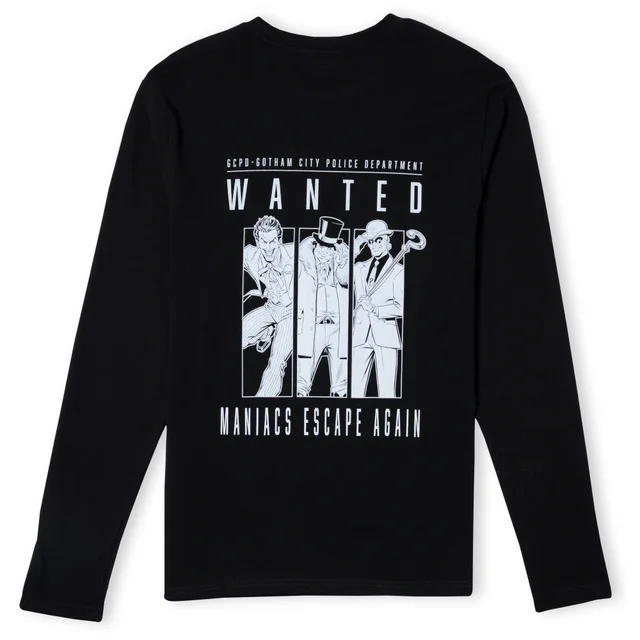 Batman Villains Arkham Asylum Unisex Long Sleeve T-Shirt - Black